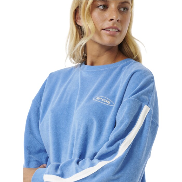 2024 Rip Curl Frauen High Tide Terry Crew 076WFL - Bright Blue